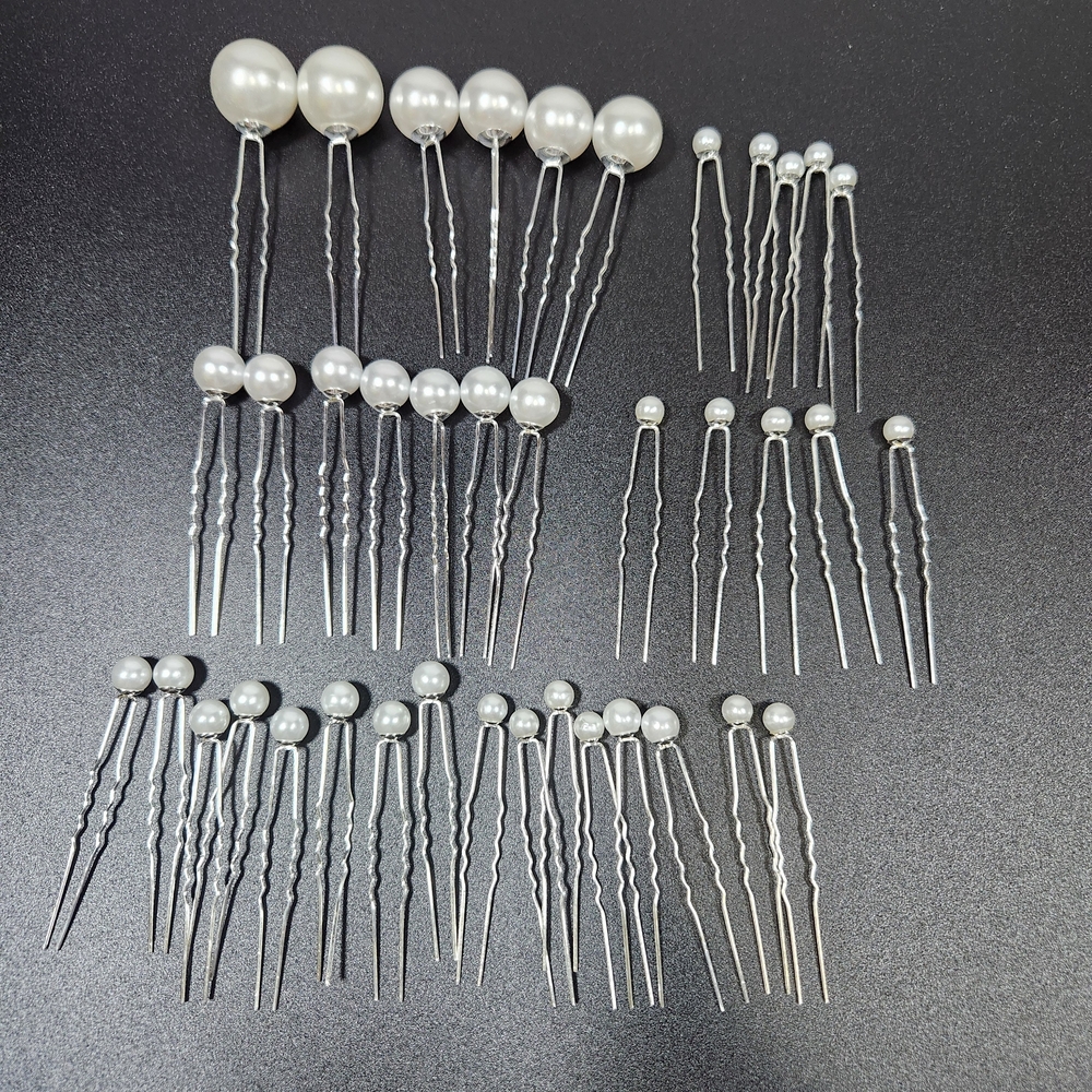 Amazon Pearl and Silver Hair Pins Set